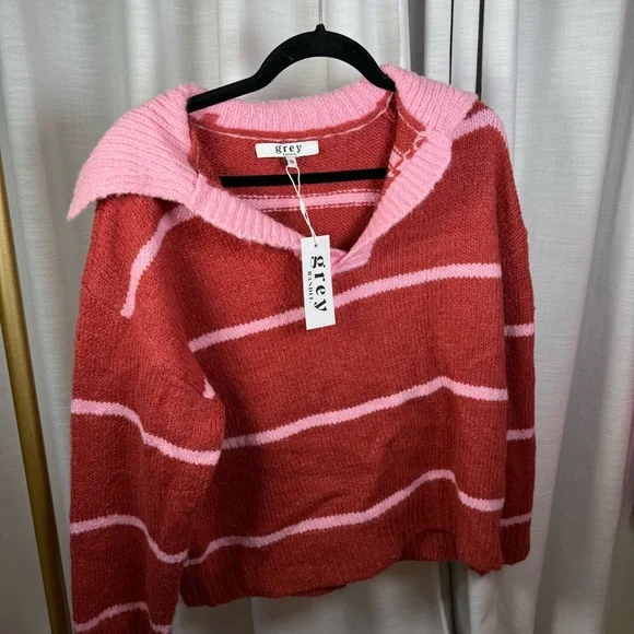 Grey Bandit Striped Knit Sweater - Picture 2 of 5